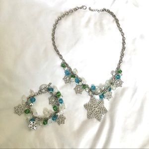 Snowflake Necklace and Bracelet